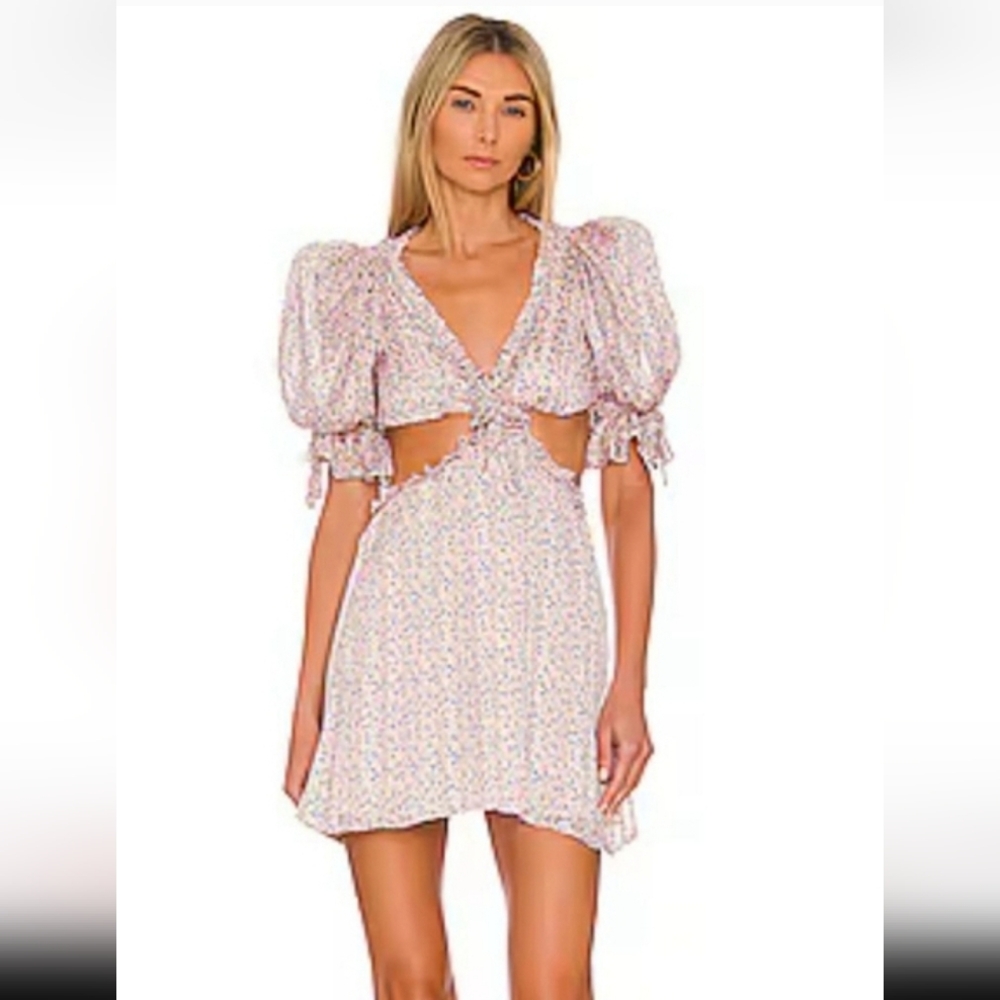 NWT For Love & Lemons Phoebe Mini Dress Size XS
